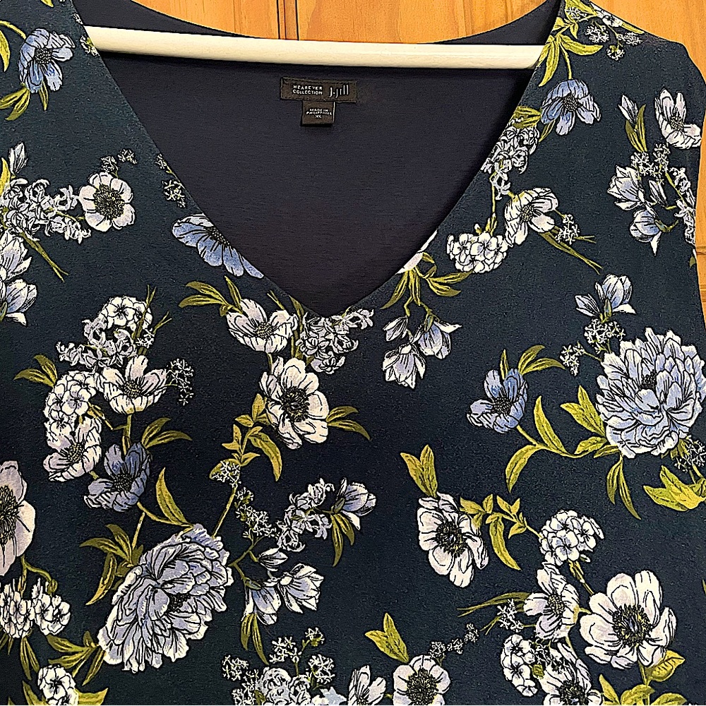 Wearever Blue floral dress by J.Jill - Picture 2 of 6